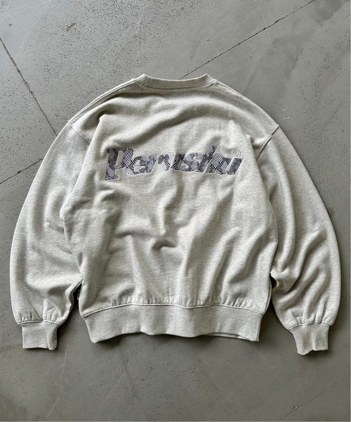 Perushu（ペルーシュ）の「Perushu embroidered logo clue sweat／Perushu 刺繍ロゴクルースウェット（スウェット・メンズ・ブラック/ボルドー/オートミール/ライトイエロー・LARGE/MEDIUM）」の3枚目の写真