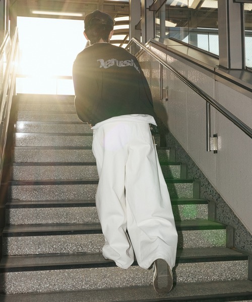 Perushu（ペルーシュ）の「Perushu embroidered logo clue sweat／Perushu 刺繍ロゴクルースウェット（スウェット・メンズ・ブラック/ボルドー/オートミール/ライトイエロー・LARGE/MEDIUM）」の14枚目の写真