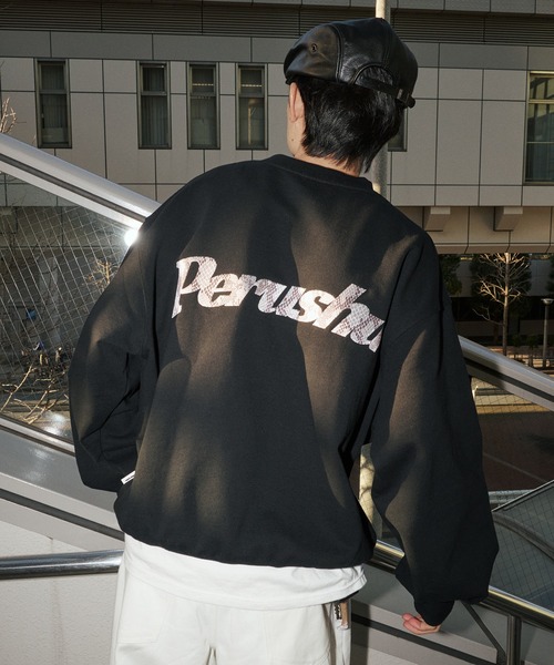 Perushu（ペルーシュ）の「Perushu embroidered logo clue sweat／Perushu 刺繍ロゴクルースウェット（スウェット・メンズ・ブラック/ボルドー/オートミール/ライトイエロー・LARGE/MEDIUM）」の12枚目の写真