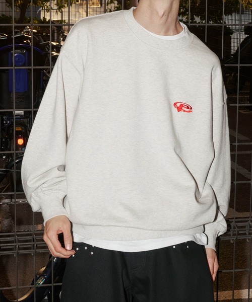 Perushu（ペルーシュ）の「Perushu embroidered logo clue sweat／Perushu 刺繍ロゴクルースウェット（スウェット・メンズ・ブラック/ボルドー/オートミール/ライトイエロー・LARGE/MEDIUM）」の16枚目の写真