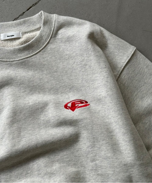 Perushu（ペルーシュ）の「Perushu embroidered logo clue sweat／Perushu 刺繍ロゴクルースウェット（スウェット・メンズ・ブラック/ボルドー/オートミール/ライトイエロー・LARGE/MEDIUM）」の21枚目の写真