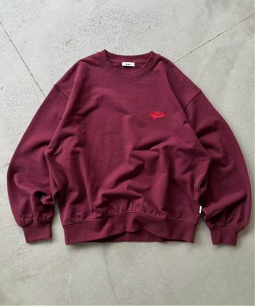 Perushu（ペルーシュ）の「Perushu embroidered logo clue sweat／Perushu 刺繍ロゴクルースウェット（スウェット・メンズ・ブラック/ボルドー/オートミール/ライトイエロー・LARGE/MEDIUM）」の9枚目の写真