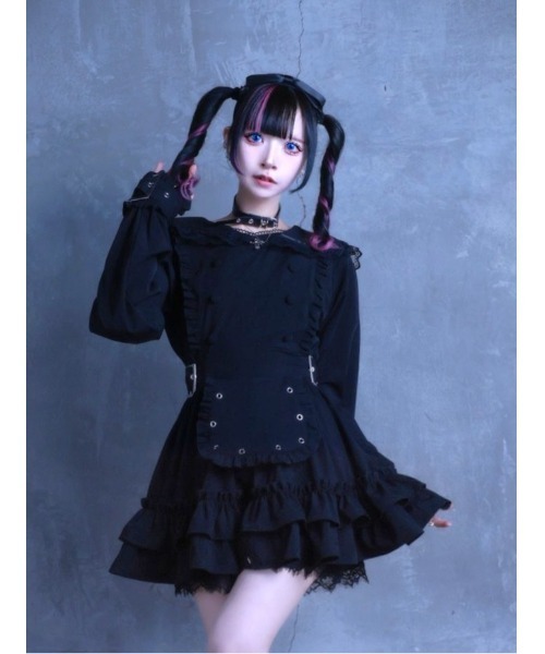 セール】セーラーワンピース＋レースパンツセットアップ（ワンピース