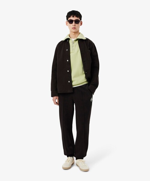 LACOSTE（ラコステ）の「ルーズフィット ストレッチ鹿の子地ニット ハーフジッププルオーバー（スウェット・メンズ・セージグリーン・5/4）」の5枚目の写真