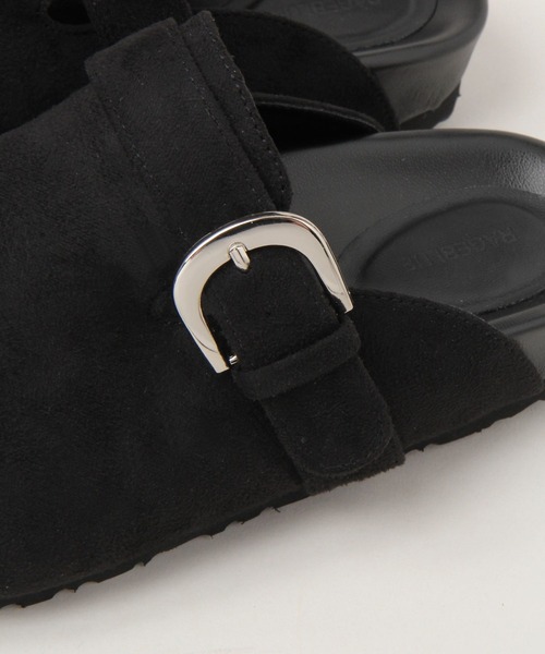 RAGEBLUE（レイジブルー）の「フェイクスエードサボ（モカシン/デッキシューズ・レディース・ベージュ系その他2/ブラック・LARGE/MEDIUM）」の9枚目の写真