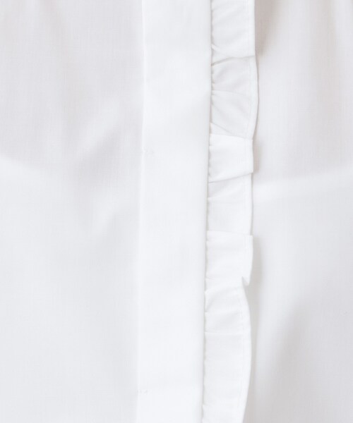 index（インデックス）の「ブロードフロントフリルブラウス【洗濯機OK】《5col》（シャツ/ブラウス・レディース・ネイビー系2/オフホワイト/サックスブルー系7/サックスブルー/ネイビー系5・42/40/38/36）」の9枚目の写真