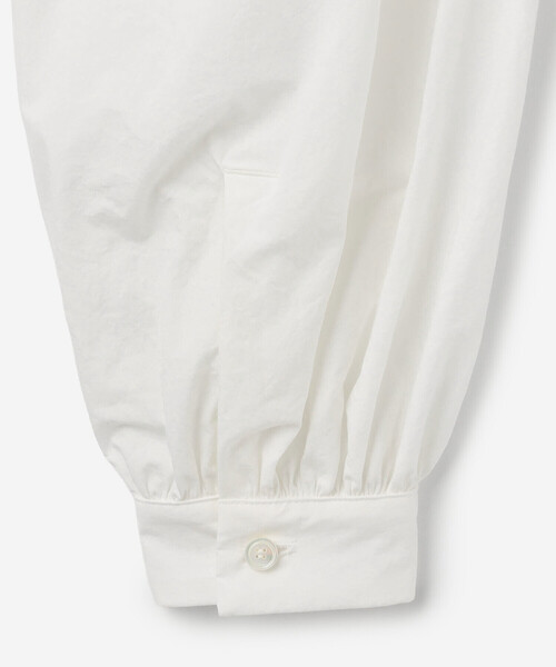 HAVERSACK（ハバーザック）の「HAVERSACK | 〈別注〉 長袖 ギャザーネックシャツ WOMEN（シャツ/ブラウス・レディース・ブラック/ホワイト・0）」の9枚目の写真