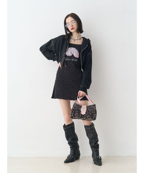 jouetie（ジュエティ）の「シャーリングミニワンピース（ワンピース・レディース・オフホワイト/ブルー/ブラック・MEDIUM）」の11枚目の写真