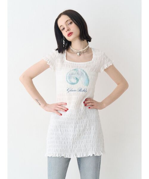 jouetie（ジュエティ）の「シャーリングミニワンピース（ワンピース・レディース・オフホワイト/ブルー/ブラック・MEDIUM）」の13枚目の写真