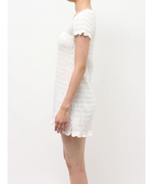 jouetie（ジュエティ）の「シャーリングミニワンピース（ワンピース・レディース・オフホワイト/ブルー/ブラック・MEDIUM）」の19枚目の写真