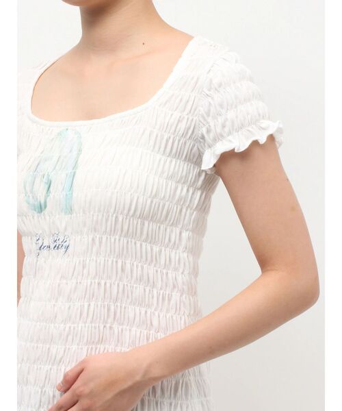 jouetie（ジュエティ）の「シャーリングミニワンピース（ワンピース・レディース・オフホワイト/ブルー/ブラック・MEDIUM）」の22枚目の写真