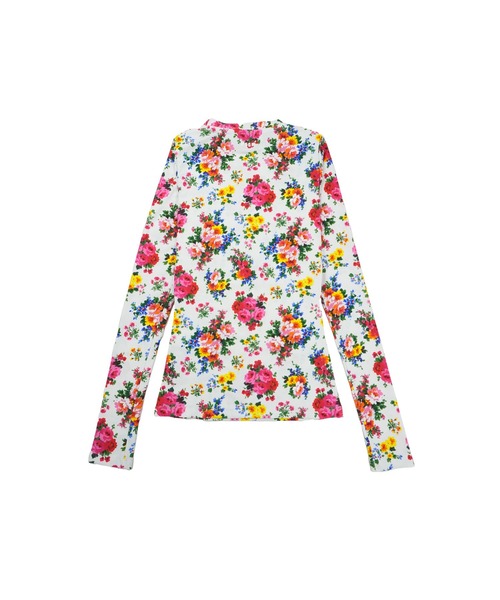MSGM(エムエスジーエム)の「フローラルブーケ ジャージートップ(Tシャツ/カットソー・レディース・ホワイト・42/40)」の2枚目の写真