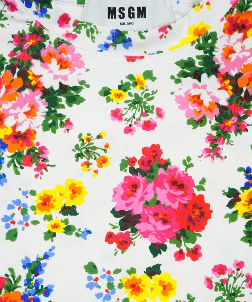MSGM(エムエスジーエム)の「フローラルブーケ ジャージートップ(Tシャツ/カットソー・レディース・ホワイト・42/40)」の3枚目の写真