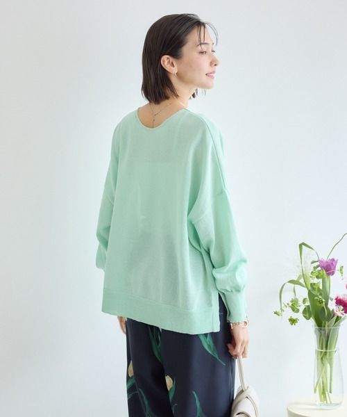 KATHARINE ROSS(キャサリンロス)の「【KATHARINE ROSS】前後2WAY和紙プルオーバー(ニット/セーター・レディース・ミント/ピンク/チャコールグレー/オフホワイト・FREE)」の18枚目の写真