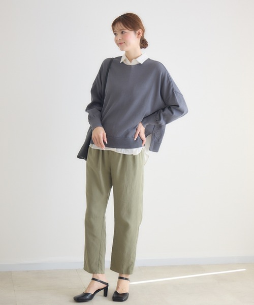 KATHARINE ROSS(キャサリンロス)の「【KATHARINE ROSS】前後2WAY和紙プルオーバー(ニット/セーター・レディース・ミント/ピンク/チャコールグレー/オフホワイト・FREE)」の12枚目の写真