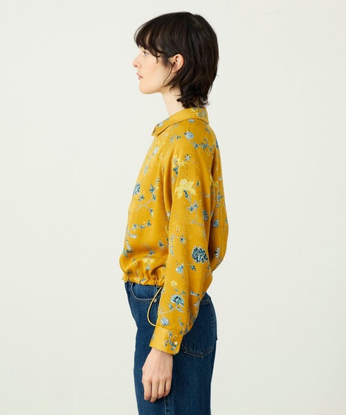 SOULEIADO(ソレイアード)の「ベルベットサテンプリント ブルゾン(ブルゾン・レディース・イエロー系その他2・36)」の5枚目の写真