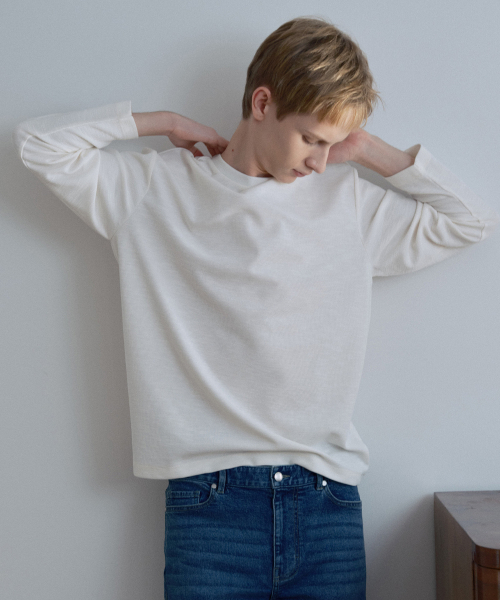 MINDBRIDGE(マインドブリッジ)の「サカリバスラブラウンド長袖Tシャツ - 2カラー(Tシャツ/カットソー・メンズ・オフホワイト/ダークグレー・100/105/110/95)」の7枚目の写真
