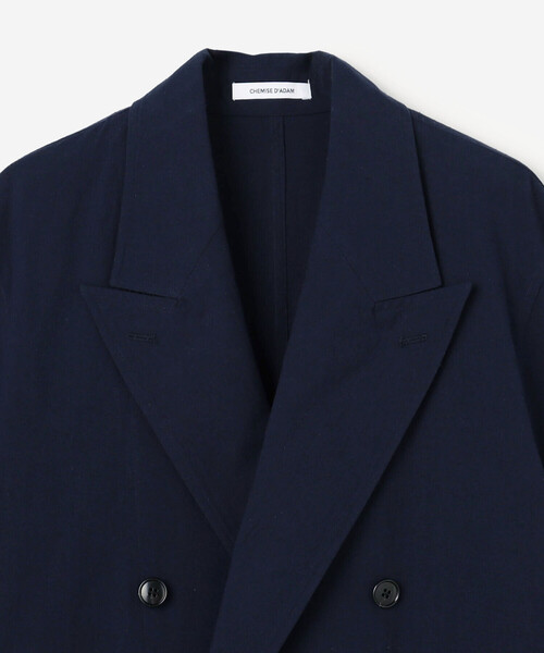Bshop（ビショップ）の「CHEMISE D'ADAM | 〈別注〉ダブルブレスト シャツジャケット WOMEN（テーラードジャケット・レディース・ネイビー・36/38）」の4枚目の写真