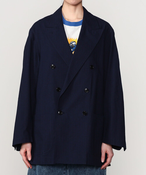 Bshop（ビショップ）の「CHEMISE D'ADAM | 〈別注〉ダブルブレスト シャツジャケット WOMEN（テーラードジャケット・レディース・ネイビー・36/38）」の9枚目の写真