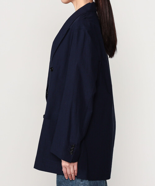 Bshop（ビショップ）の「CHEMISE D'ADAM | 〈別注〉ダブルブレスト シャツジャケット WOMEN（テーラードジャケット・レディース・ネイビー・36/38）」の10枚目の写真