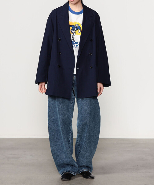 Bshop（ビショップ）の「CHEMISE D'ADAM | 〈別注〉ダブルブレスト シャツジャケット WOMEN（テーラードジャケット・レディース・ネイビー・36/38）」の13枚目の写真