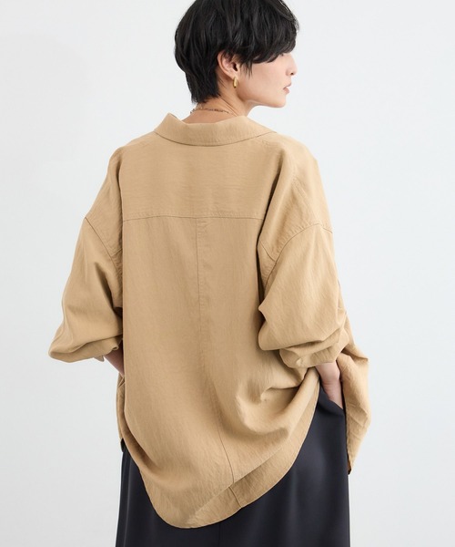 BARNYARDSTORM（バンヤードストーム）の「BARNYARDSTORM / Ｗポケットツイルシャツ / ハンドウォッシャブル（シャツ/ブラウス・レディース・カーキ/ホワイト/ベージュ・FREE）」の13枚目の写真