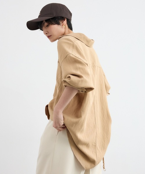 BARNYARDSTORM（バンヤードストーム）の「BARNYARDSTORM / Ｗポケットツイルシャツ / ハンドウォッシャブル（シャツ/ブラウス・レディース・カーキ/ホワイト/ベージュ・FREE）」の16枚目の写真