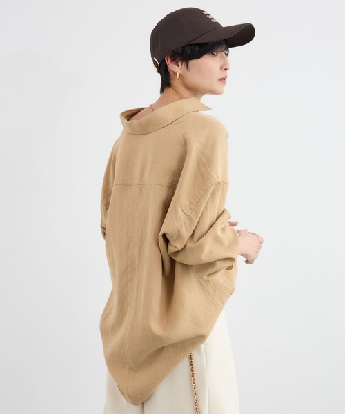 BARNYARDSTORM（バンヤードストーム）の「BARNYARDSTORM / Ｗポケットツイルシャツ / ハンドウォッシャブル（シャツ/ブラウス・レディース・カーキ/ホワイト/ベージュ・FREE）」の21枚目の写真