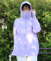 Salong hameu（サロン ハミュー）の「別注 サーパスドライ フリルUVパーカーブルゾン レディース 接触冷感 UVカット 軽量ライトアウター（パーカー）」