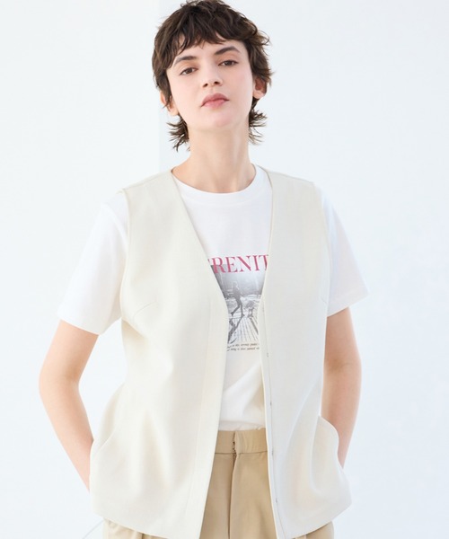 R-ISM(リズム)の「【R-ISM人気アイテム・洗える】フォトプリントTシャツ(DOG)(Tシャツ/カットソー・レディース・ライトベージュ/ライトグレー/オフホワイト・4)」の16枚目の写真