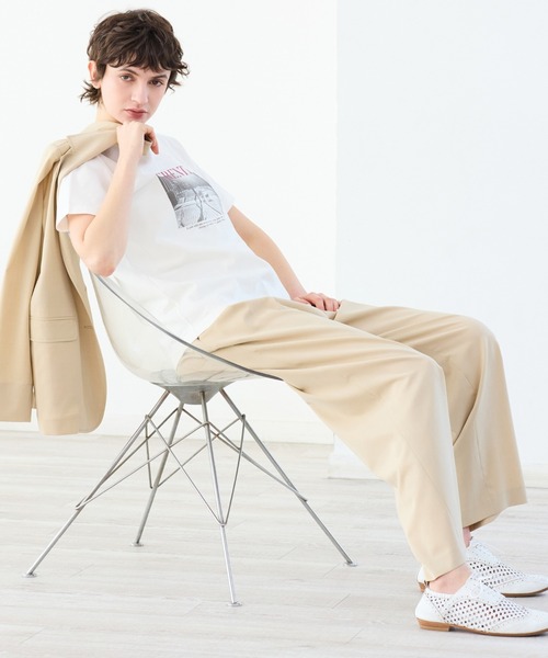 R-ISM(リズム)の「【R-ISM人気アイテム・洗える】フォトプリントTシャツ(DOG)(Tシャツ/カットソー・レディース・ライトベージュ/ライトグレー/オフホワイト・4)」の9枚目の写真