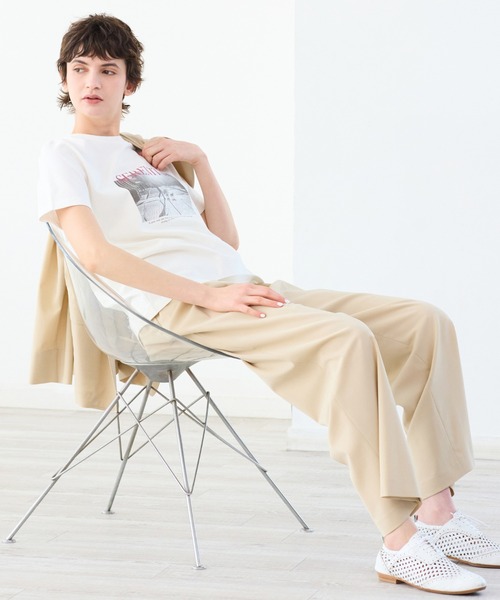 R-ISM(リズム)の「【R-ISM人気アイテム・洗える】フォトプリントTシャツ(DOG)(Tシャツ/カットソー・レディース・ライトベージュ/ライトグレー/オフホワイト・4)」の10枚目の写真