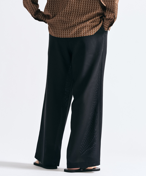 417 EDIFICE（フォーワンセブンエディフィス）の「【EVALET / エバレット】メッシュ ワイドパンツ "セットアップ着用可能"（スラックス・メンズ・チャコールグレー/グレー/ブラック/ベージュ・LARGE/MEDIUM/SMALL）」の13枚目の写真