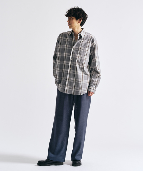 417 EDIFICE（フォーワンセブンエディフィス）の「【EVALET / エバレット】メッシュ ワイドパンツ "セットアップ着用可能"（スラックス・メンズ・チャコールグレー/グレー/ブラック/ベージュ・LARGE/MEDIUM/SMALL）」の20枚目の写真