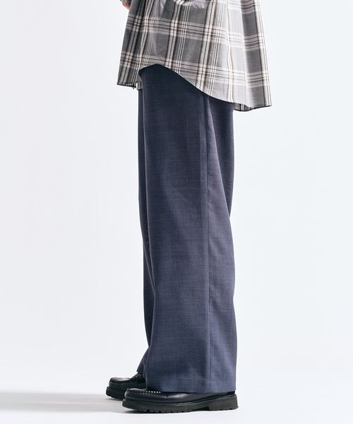 417 EDIFICE（フォーワンセブンエディフィス）の「【EVALET / エバレット】メッシュ ワイドパンツ "セットアップ着用可能"（スラックス・メンズ・チャコールグレー/グレー/ブラック/ベージュ・LARGE/MEDIUM/SMALL）」の21枚目の写真