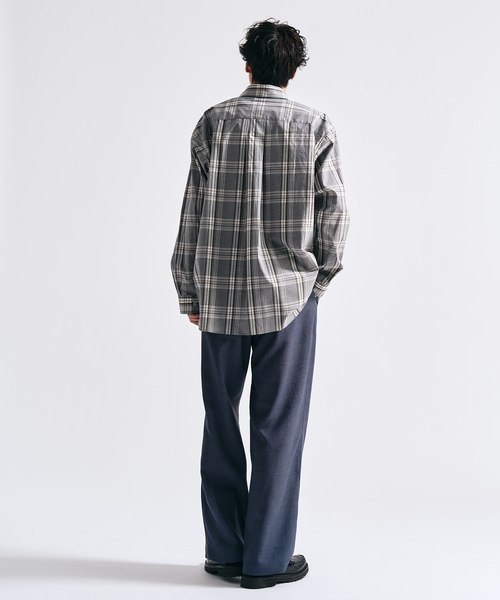 417 EDIFICE(フォーワンセブンエディフィス)の「【EVALET / エバレット】メッシュ ワイドパンツ "セットアップ着用可能"(スラックス・メンズ・チャコールグレー/グレー/ブラック/ベージュ・LARGE/MEDIUM/SMALL)」の14枚目の写真