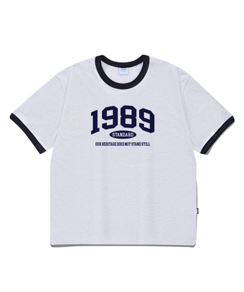 1989STANDARD(1989スタンダード)の「OUR 1989 クールコットンリンガー半袖(SRSSTD-0004)(Tシャツ/カットソー・レディース・ライトグレー/ブラック/ブルー/アイボリー・LARGE/MEDIUM/X-LARGE)」の1枚目の写真
