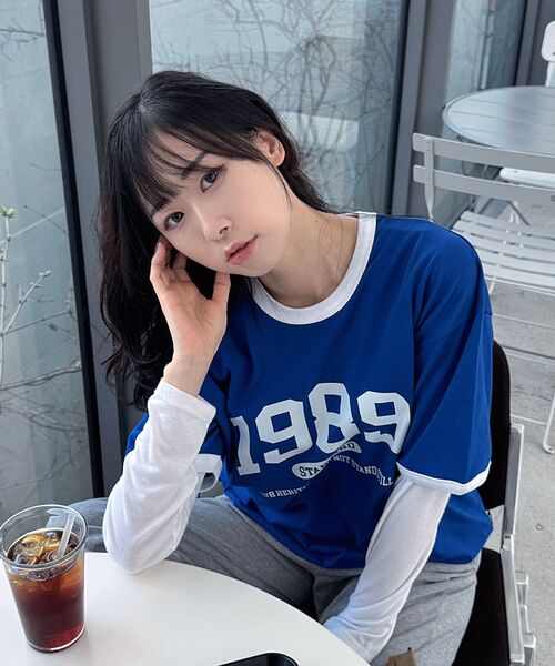 1989STANDARD(1989スタンダード)の「OUR 1989 クールコットンリンガー半袖(SRSSTD-0004)(Tシャツ/カットソー・レディース・ライトグレー/ブラック/ブルー/アイボリー・LARGE/MEDIUM/X-LARGE)」の9枚目の写真