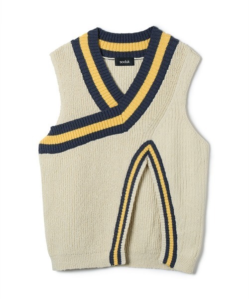 soduk(スドーク)の「【soduk】26SS新作 crossing knit vest / クロッシングニットベスト(ベスト・レディース・ブラウン/ブラック/アイボリー・ONE SIZE)」の13枚目の写真