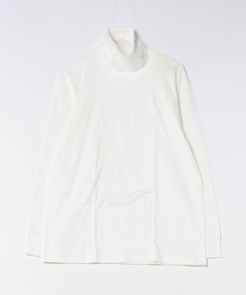 HANES(ヘインズ)の「【Hanes】Suede Knit タートルネックロングスリーブ Relax Fit(Tシャツ/カットソー・メンズ・ホワイト/ブラック・M/L/XL)」の1枚目の写真