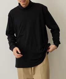 【Hanes】Suede Knit タートルネックロングスリーブ　Relax Fit