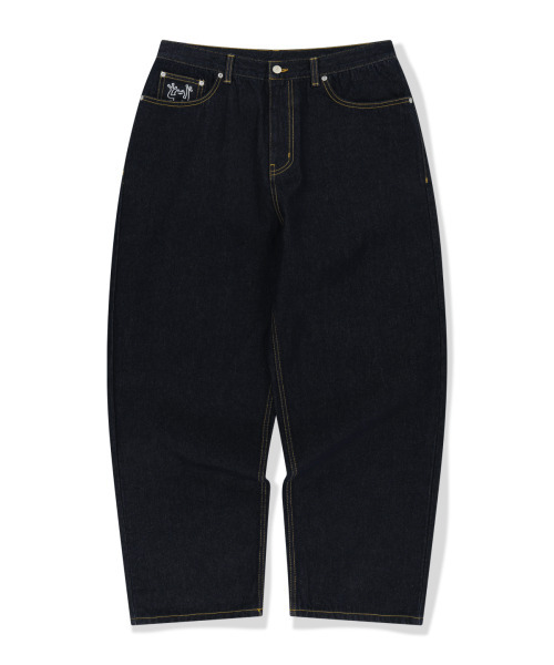 WKNDRS(ウィーキャンドース)の「FROG WIDE DENIM PANTS (D.BLUE)(デニムパンツ・レディース・その他・SMALL/MEDIUM/LARGE/X-LARGE)」の2枚目の写真