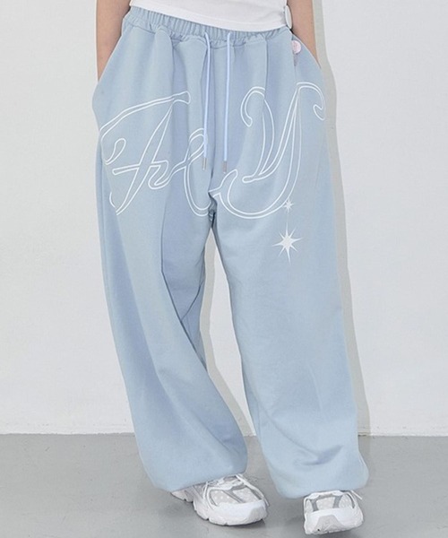 FANCY CLUB(ファンシークラブ)の「FANCY CLUB/エンゼルビンテージパンツ(スウェットパンツ・レディース・ブラック/ライトブルー/ライトグレー・FREE)」の3枚目の写真