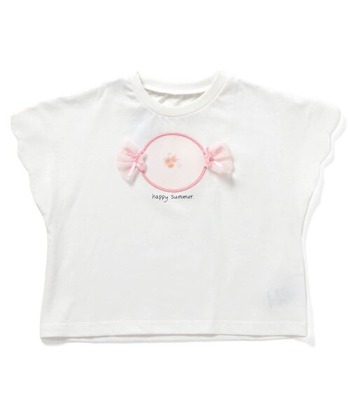 Ampersand（アンパサンド）の「スパンコールモチーフパジャマ（ルームウェア/パジャマ・キッズ・イエロー/アイボリー/サックスブルー・80/90/100/110/120/130/140）」の7枚目の写真