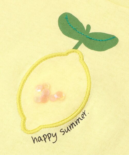 Ampersand（アンパサンド）の「スパンコールモチーフパジャマ（ルームウェア/パジャマ・キッズ・イエロー/アイボリー/サックスブルー・80/90/100/110/120/130/140）」の15枚目の写真