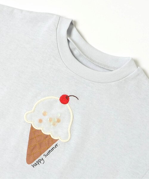 Ampersand（アンパサンド）の「スパンコールモチーフパジャマ（ルームウェア/パジャマ・キッズ・イエロー/アイボリー/サックスブルー・80/90/100/110/120/130/140）」の16枚目の写真