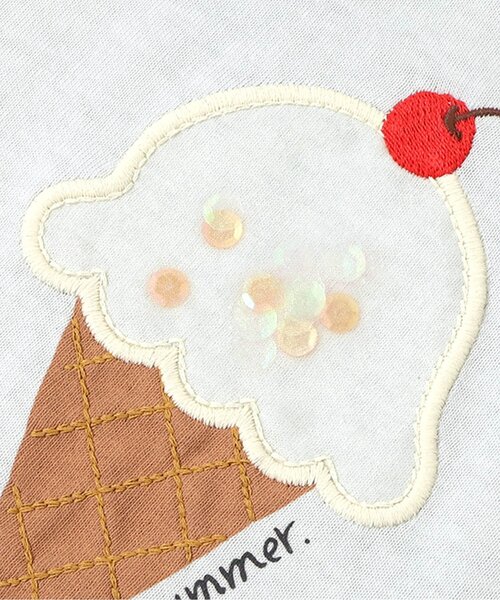 Ampersand（アンパサンド）の「スパンコールモチーフパジャマ（ルームウェア/パジャマ・キッズ・イエロー/アイボリー/サックスブルー・80/90/100/110/120/130/140）」の14枚目の写真