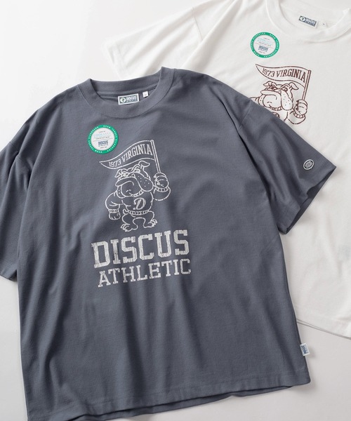 DISCUS(ディスカス)の「【71】【DISCUS/ディスカス】DOG&FOOD 梨地 クールマックス プリントTシャツ/ワンポイント刺繍/リンガーT(Tシャツ/カットソー・メンズ・チャコールグレー/ホワイト系その他2/グレー系その他/ブルー/ブルー系その他/ホワイト系その他3/ホワイト系その他/ホワイト・L/M/XL)」の8枚目の写真