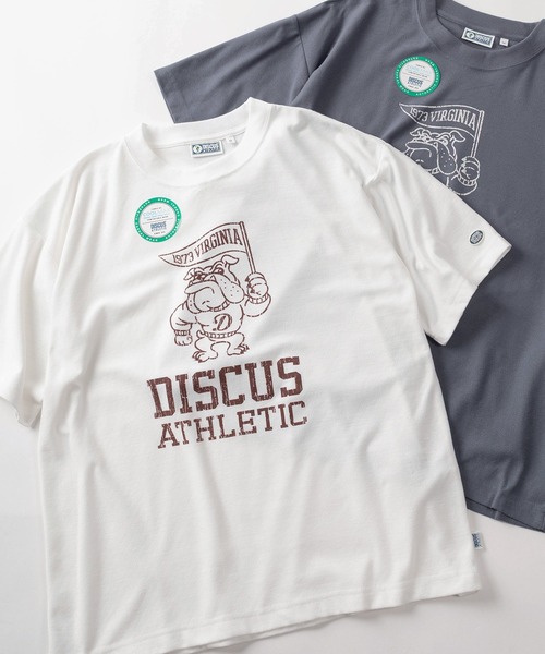 DISCUS(ディスカス)の「【71】【DISCUS/ディスカス】DOG&FOOD 梨地 クールマックス プリントTシャツ/ワンポイント刺繍/リンガーT(Tシャツ/カットソー・メンズ・チャコールグレー/ホワイト系その他2/グレー系その他/ブルー/ブルー系その他/ホワイト系その他3/ホワイト系その他/ホワイト・L/M/XL)」の5枚目の写真