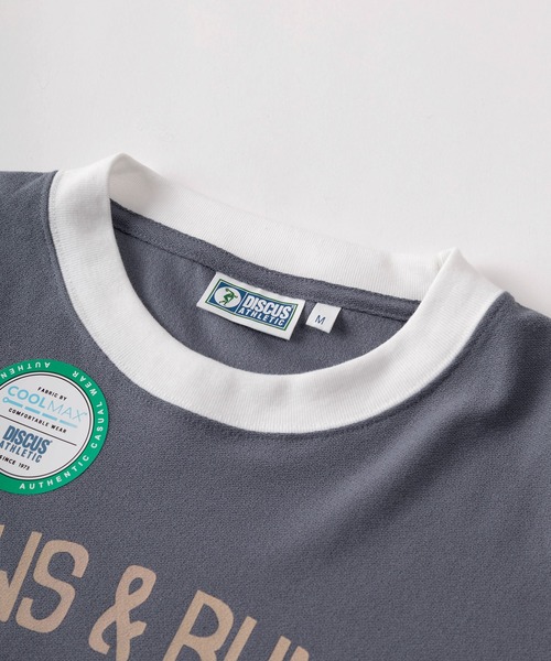 DISCUS(ディスカス)の「【71】【DISCUS/ディスカス】DOG&FOOD 梨地 クールマックス プリントTシャツ/ワンポイント刺繍/リンガーT(Tシャツ/カットソー・メンズ・チャコールグレー/ホワイト系その他2/グレー系その他/ブルー/ブルー系その他/ホワイト系その他3/ホワイト系その他/ホワイト・L/M/XL)」の9枚目の写真